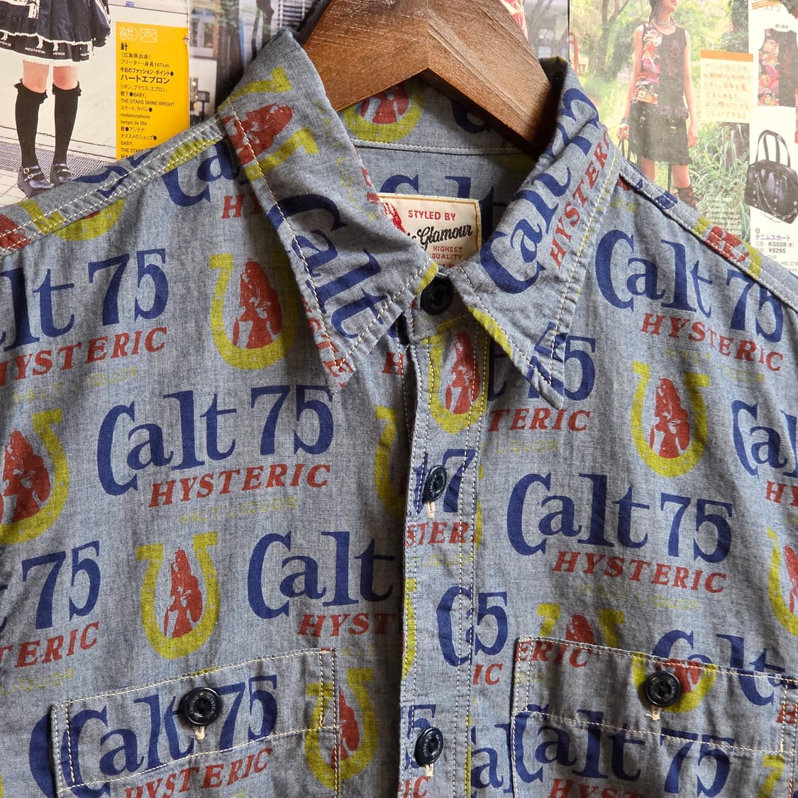 히스테릭 글래머 히스걸 CALT75 패턴 셔츠 상품이미지3