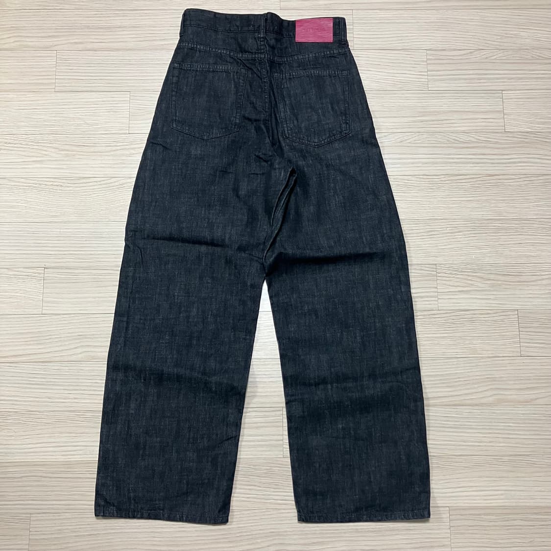 [새상품] 포트너스 투턱 와이드 블랙진 팬츠 상품이미지3