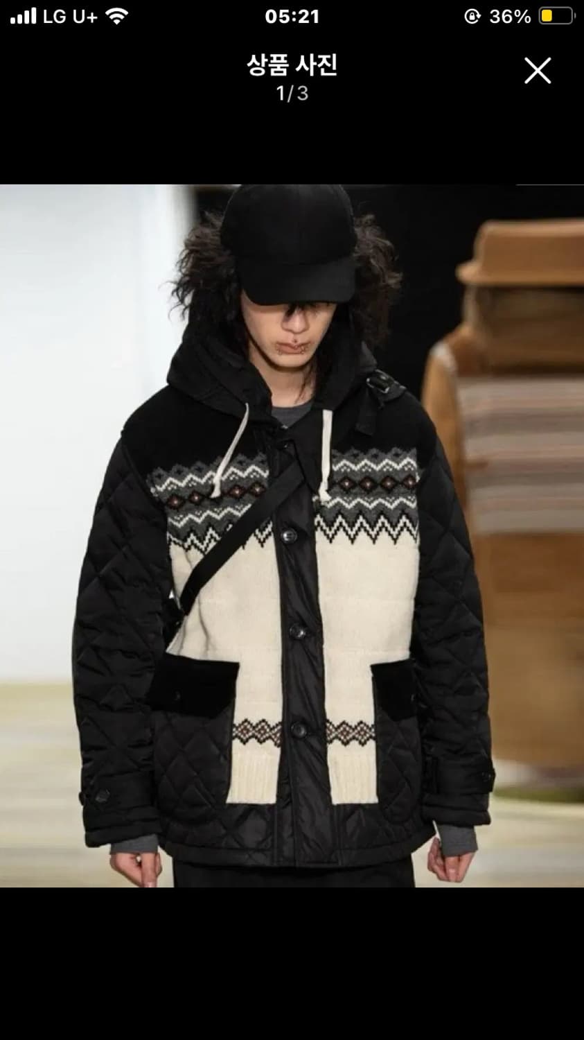 준야와타나베 후드 퀼팅 자켓 상품이미지1