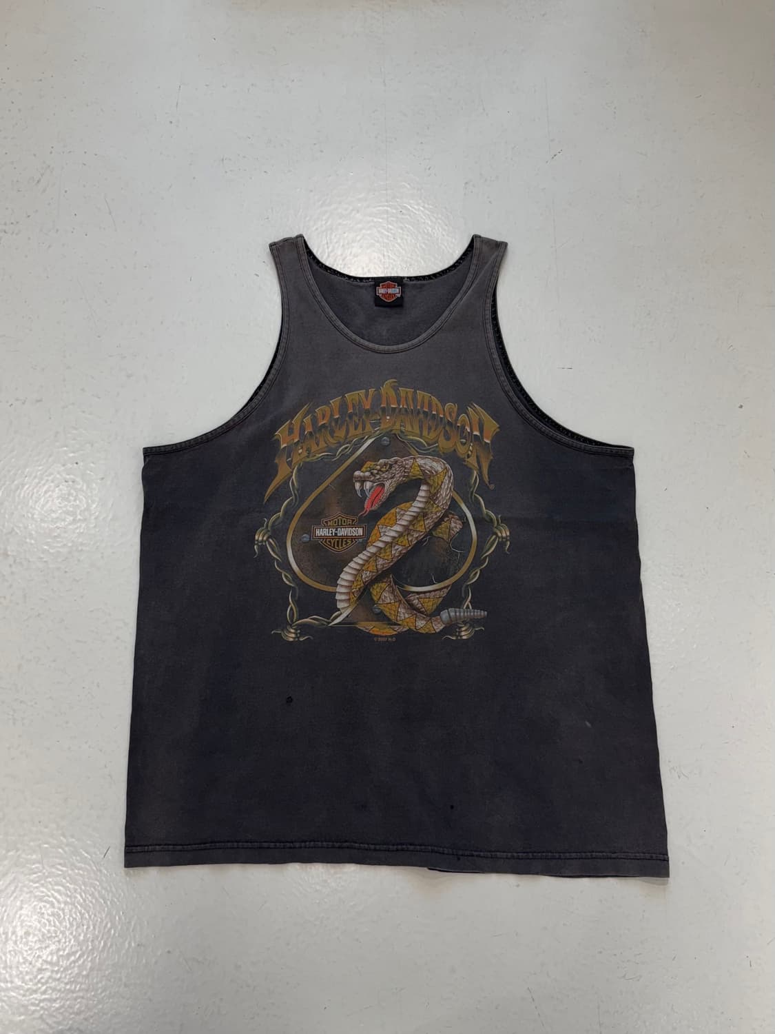 Harley Davidson 빈티지 블랙 탱크탑 상품이미지1