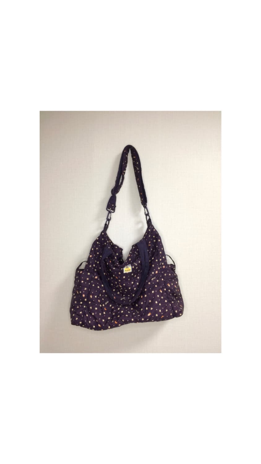 빈티지 퍼플 별 무늬 패디드 숄더백 크로스백 상품이미지3