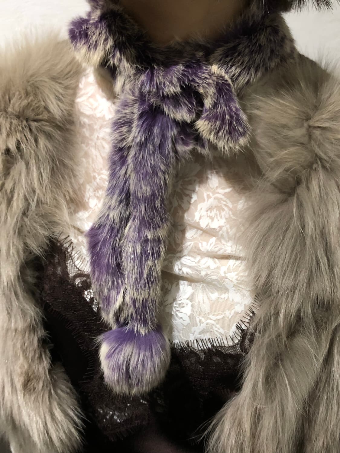 Soft Lavender Fur Scarf   상품이미지5