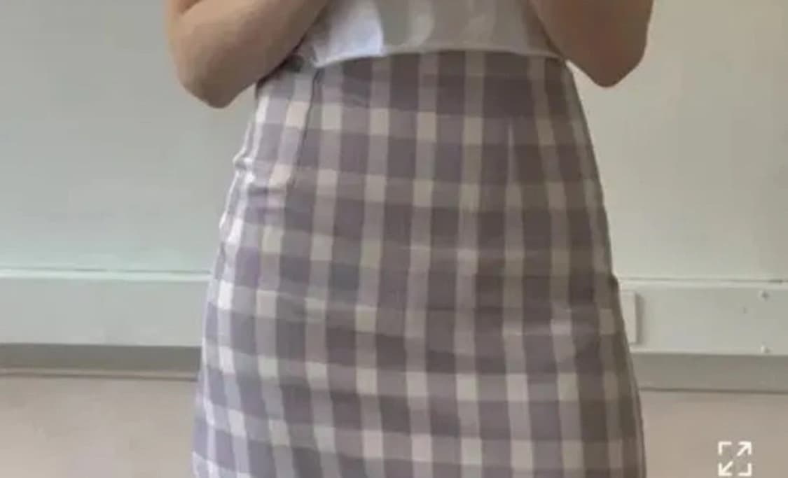 팜므뮤즈 보라 체크치마 M 상품이미지2