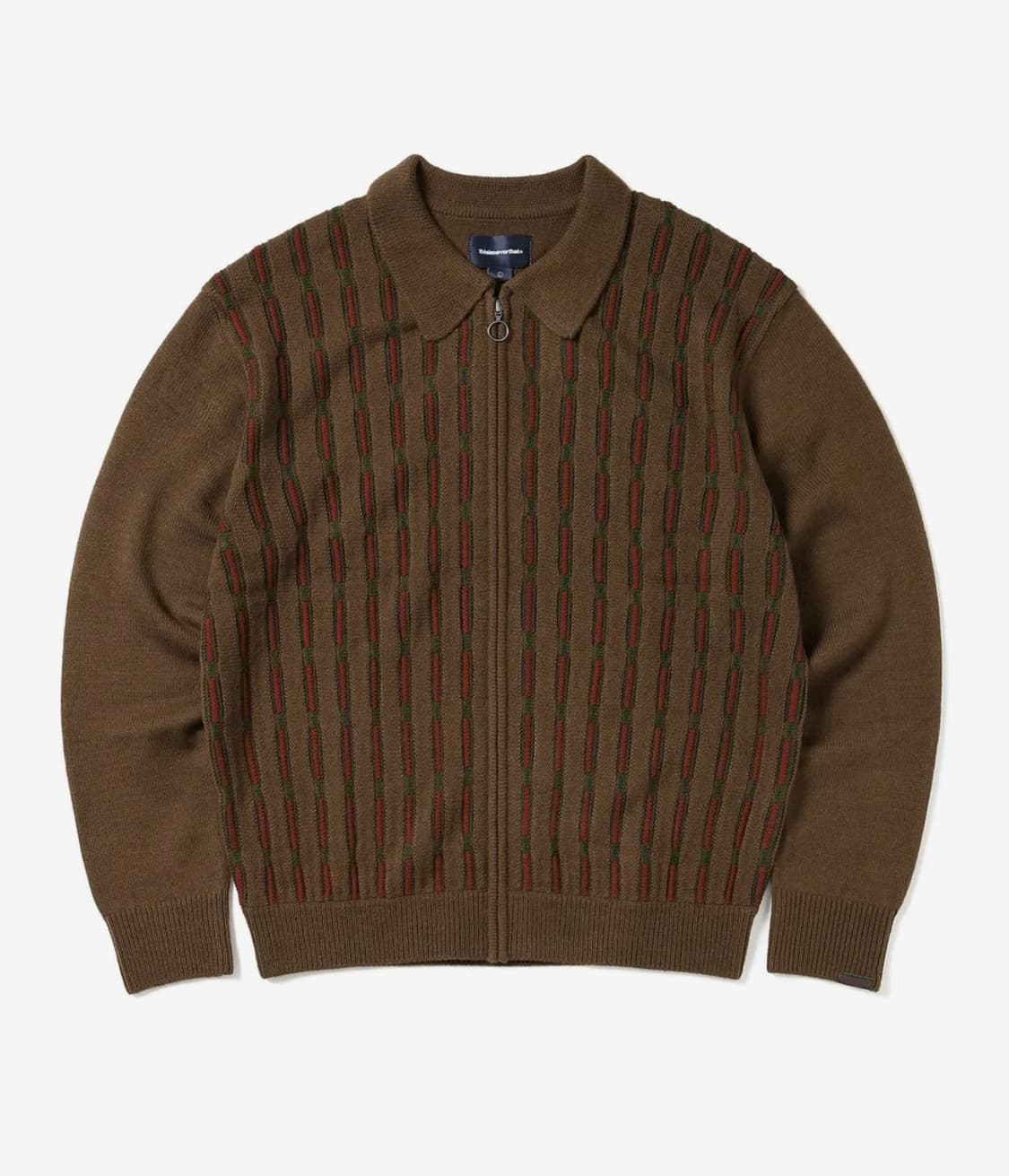 Chain Zip Up Polo Brown 상품이미지1