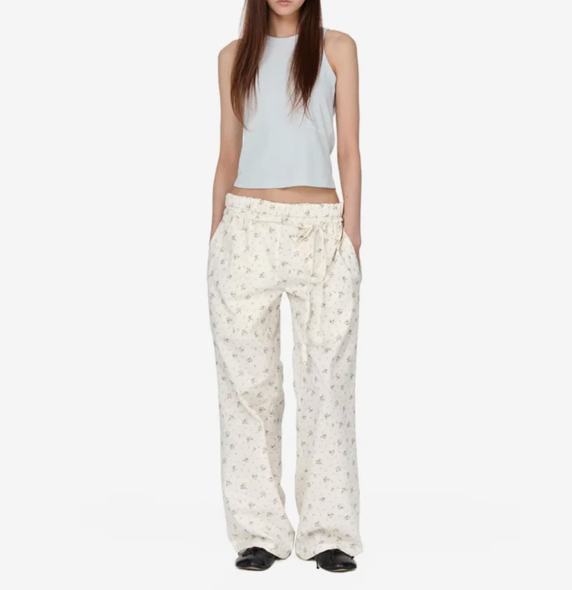 썬번프로젝트 플라워 스트링 코튼 팬츠 상품이미지3