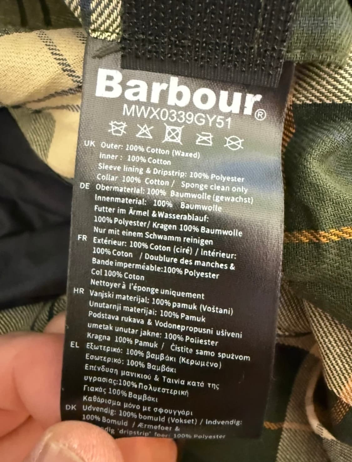 바버 애쉬비 자켓 XL (블랙) / 왁스감 거의 없음 / 상태 좋음 상품이미지5