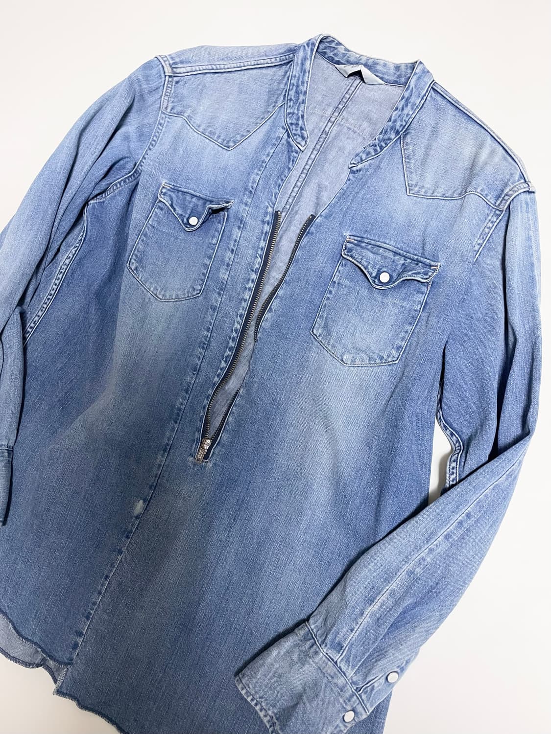 언유즈드 웨스턴 집업 데님셔츠 솔로이스트 토가 상품이미지2