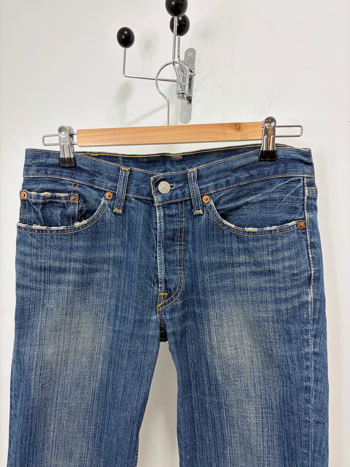 00s 501 리바이스 데님 카프리 팬츠 반바지 상품이미지4