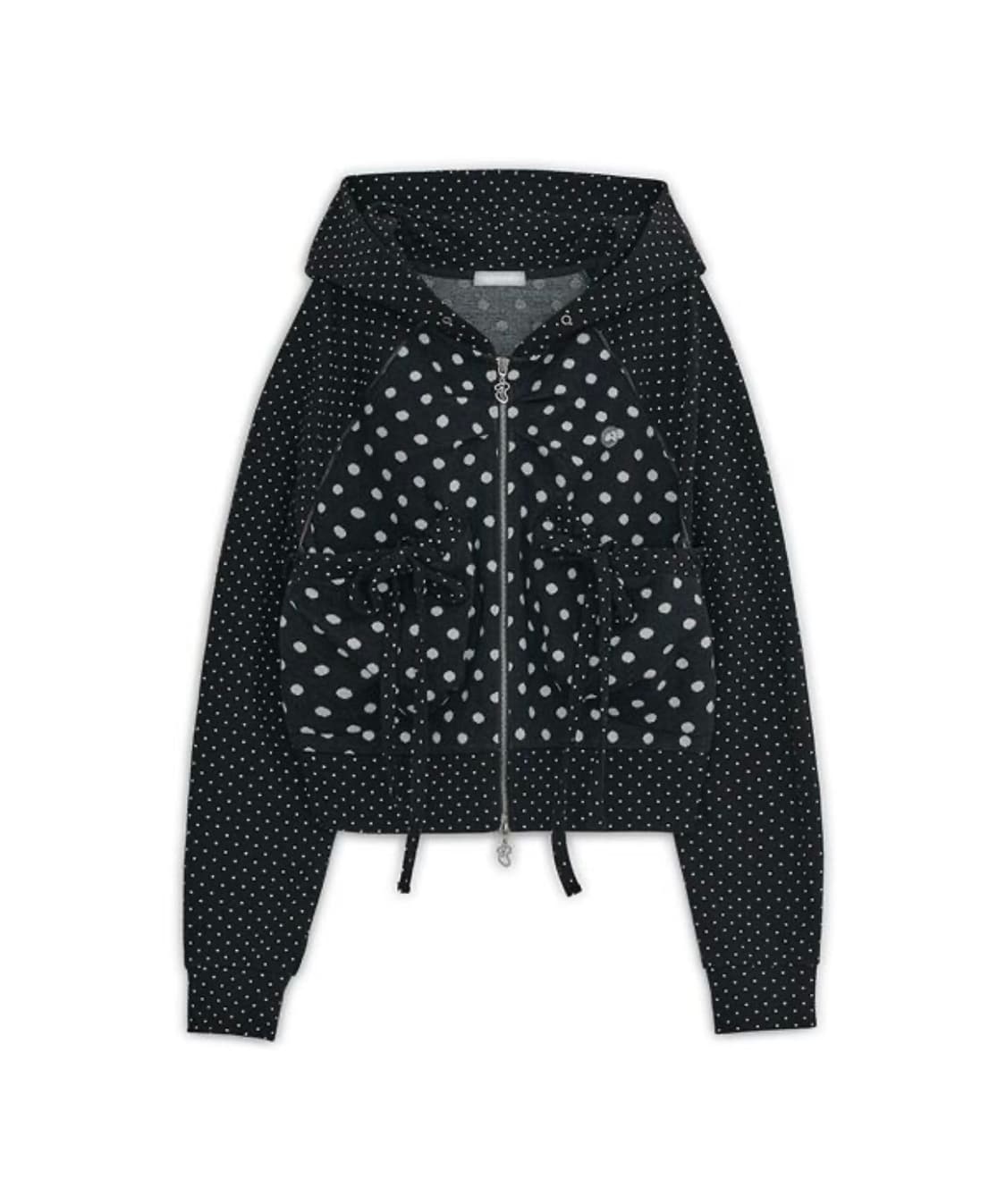 허그유어스킨 도트 빅 포켓 후드집업 상품이미지1