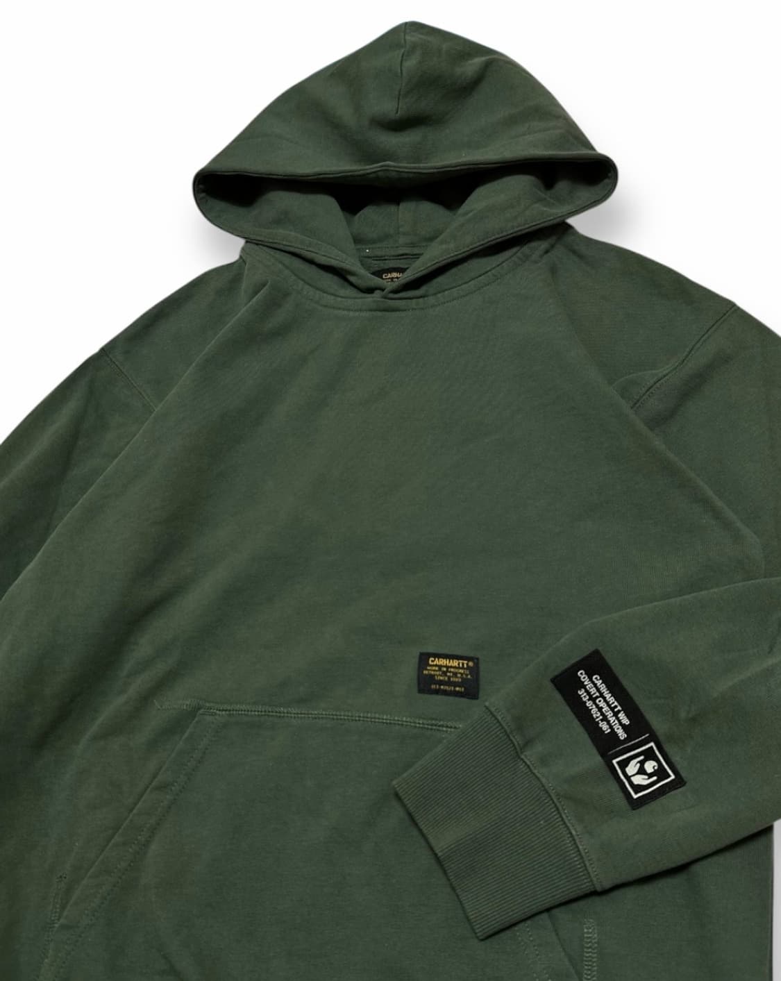 칼하트 WIP 다크그린 후드티 상품이미지2