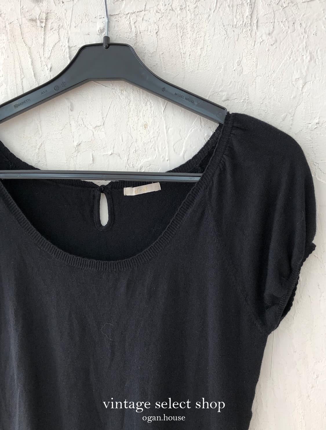 vintage black angel soft knit top 상품이미지2