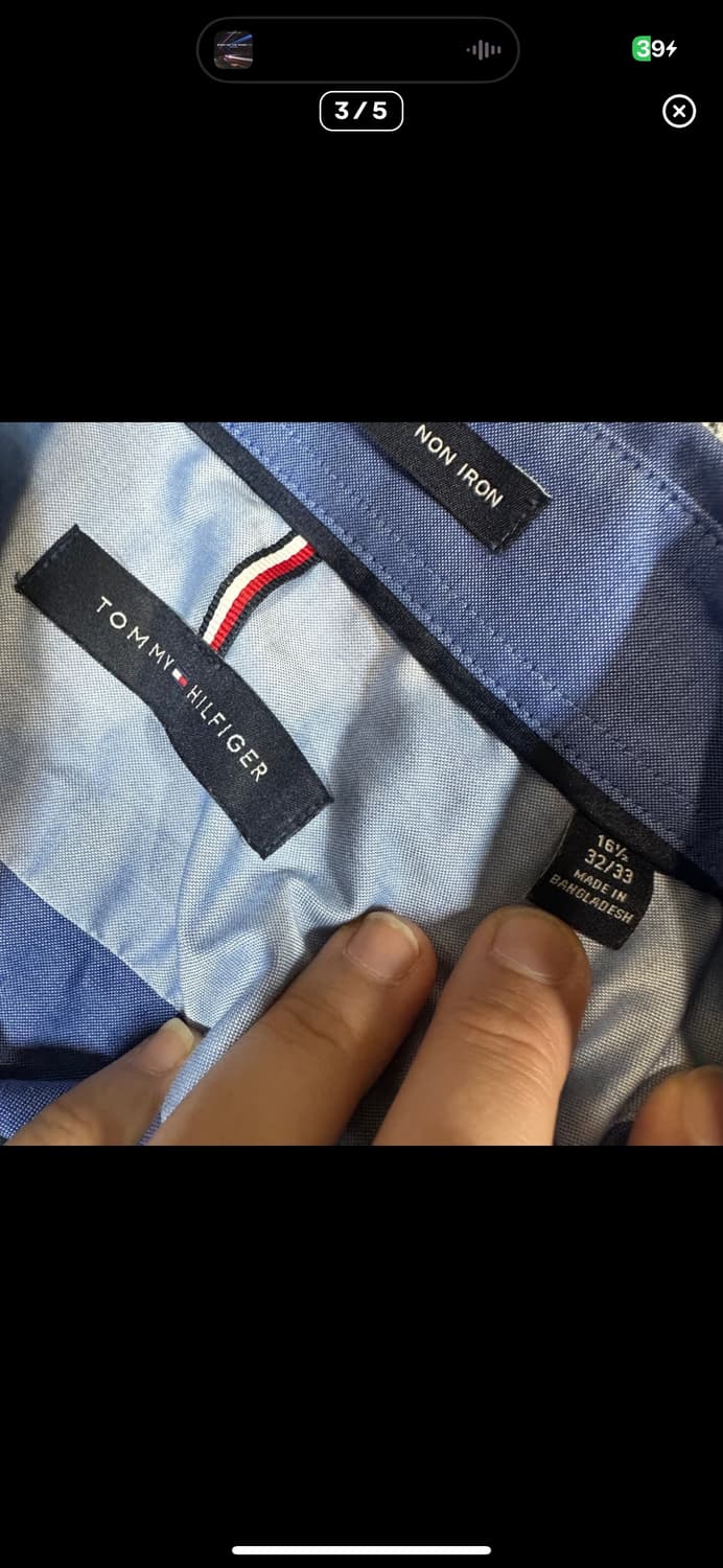  (바배)  타미힐피거 슬림핏 32/33 셔츠 상품이미지3