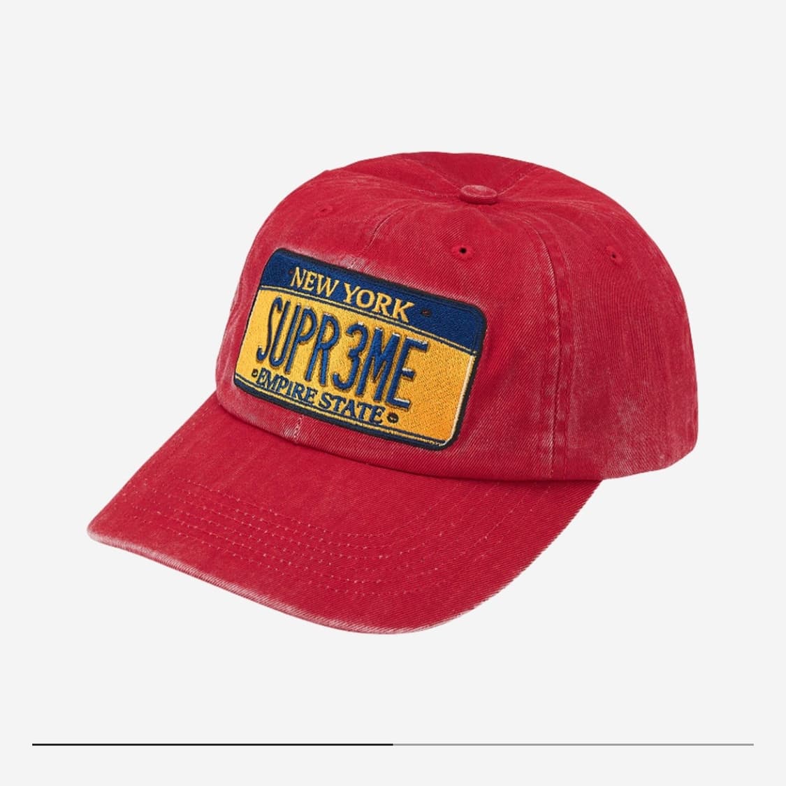 Supreme License Plate 6-Panel Red - 25SS 상품이미지1