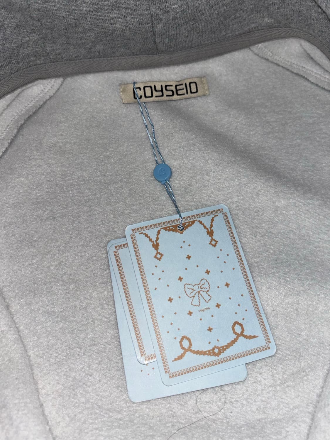 coyseio 코이세이오 트윙클 후드집업 멜란지 그레이 상품이미지5