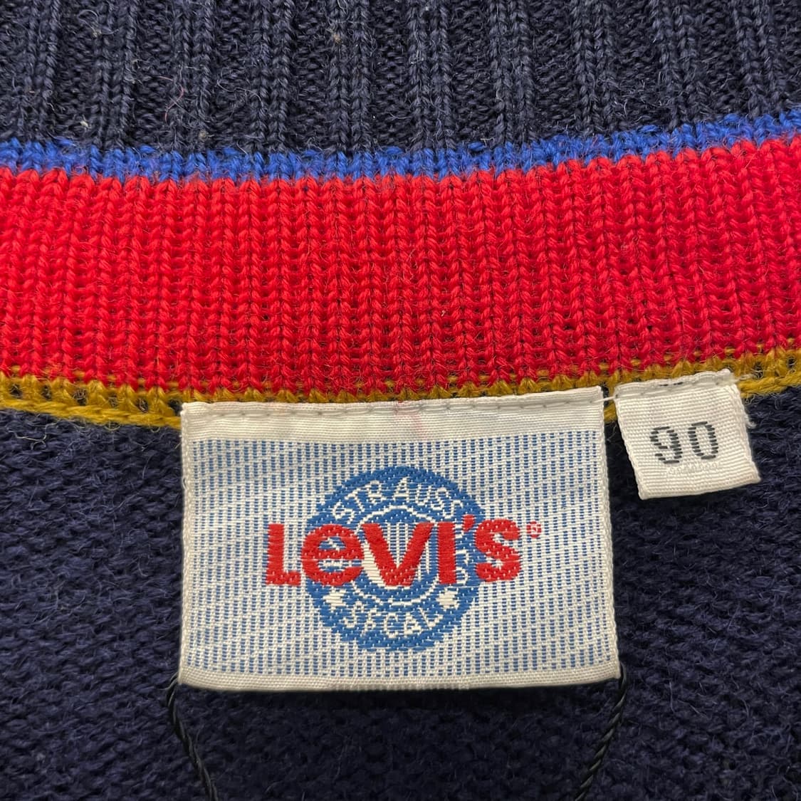 90s 리바이스 크리켓 패치 로고 프레피 브이넥 니트 스웨터 상품이미지8