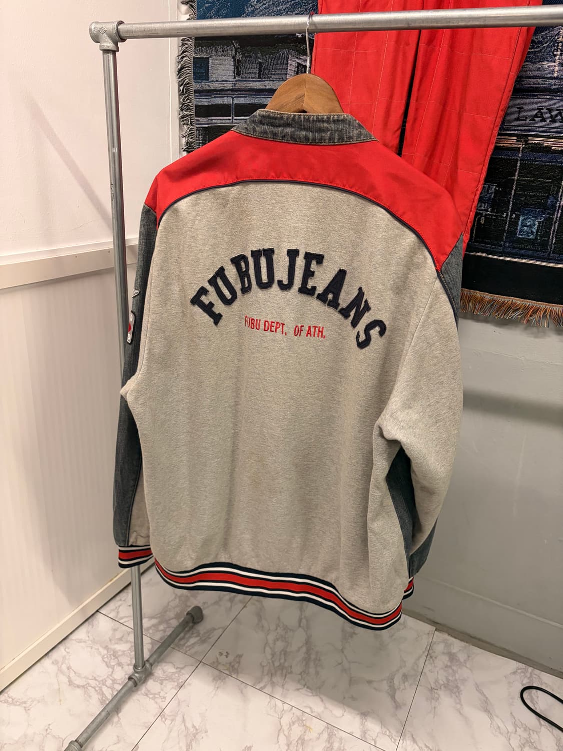 (정품/XXL)FUBU 레이싱 데님 자켓 a1 상품이미지3