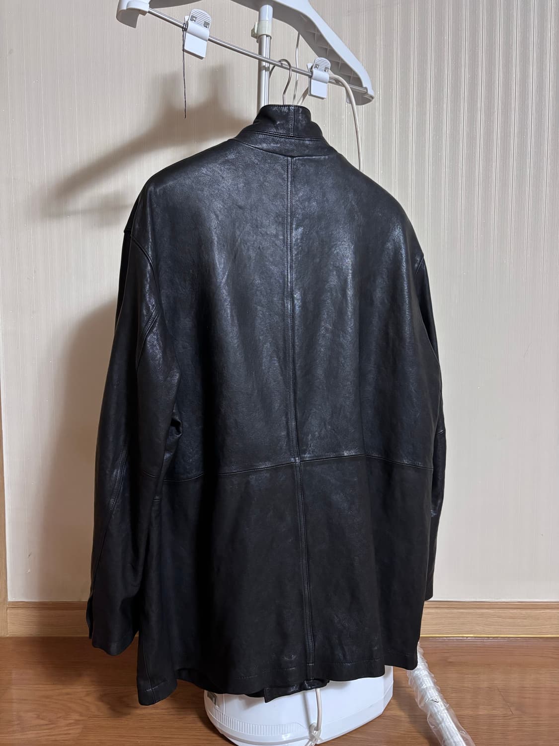 유스 워시드 레더 자켓 M사이즈 판매 상품이미지4