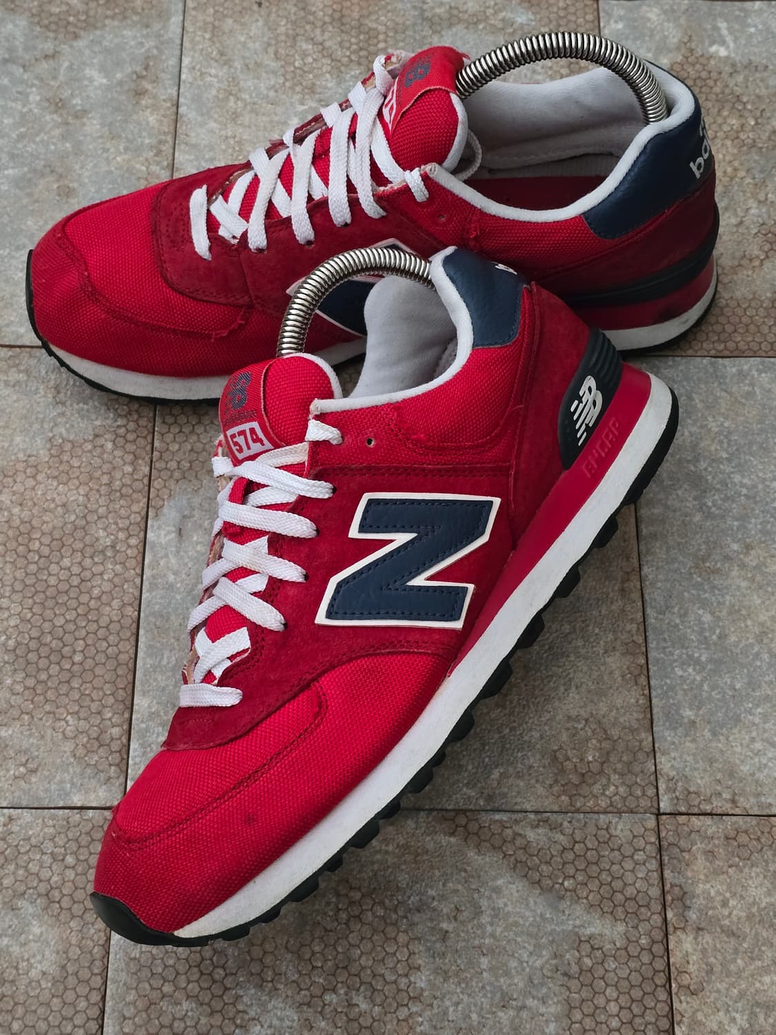 (270)뉴발란스 빈티지 574 레드 네이비  상품이미지3