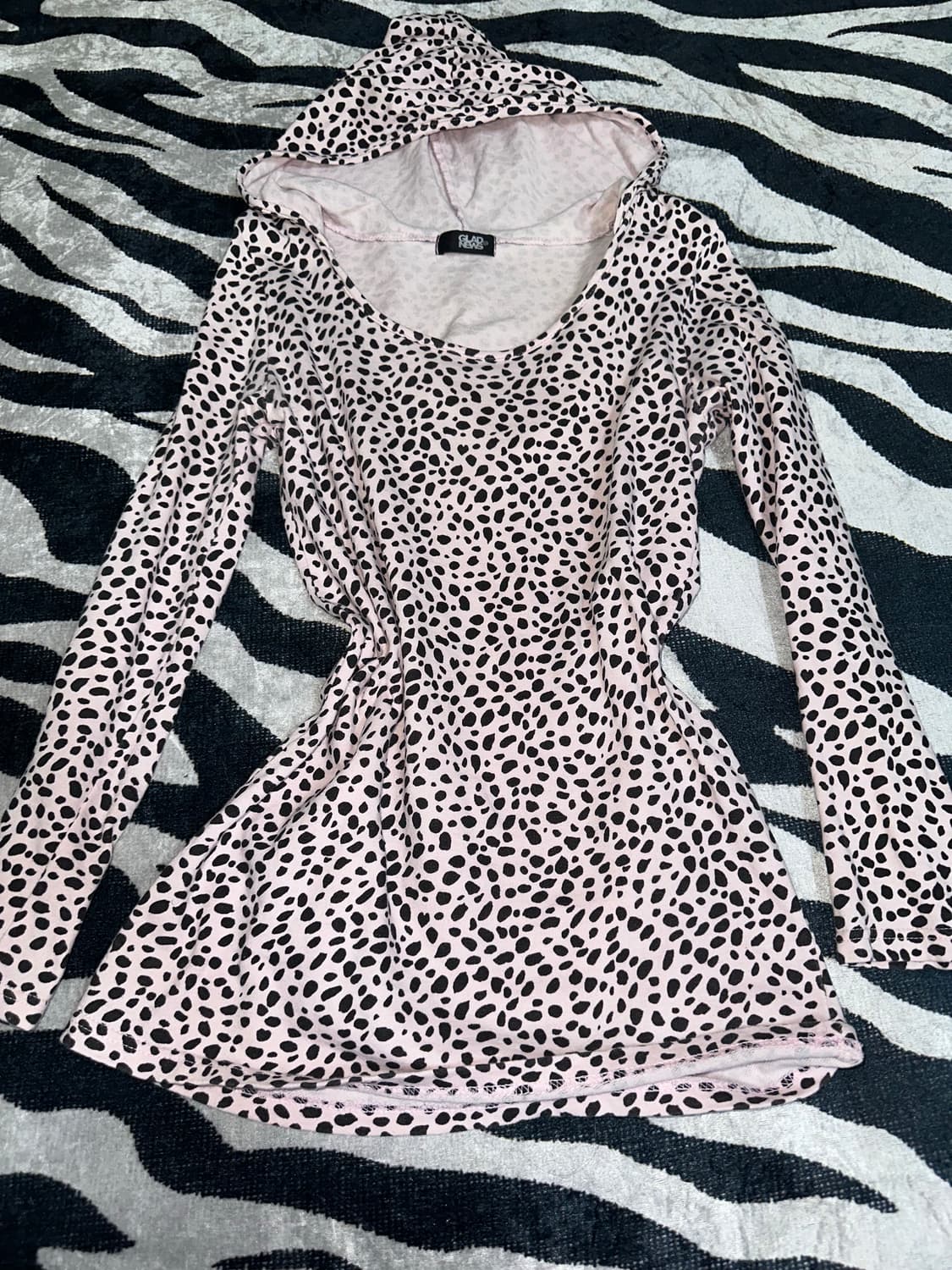 일본빈티지샵 글래드뉴스 핑크갸루 딱붙후드티 히메갸루오네갸루베이비메탈클럽 상품이미지4