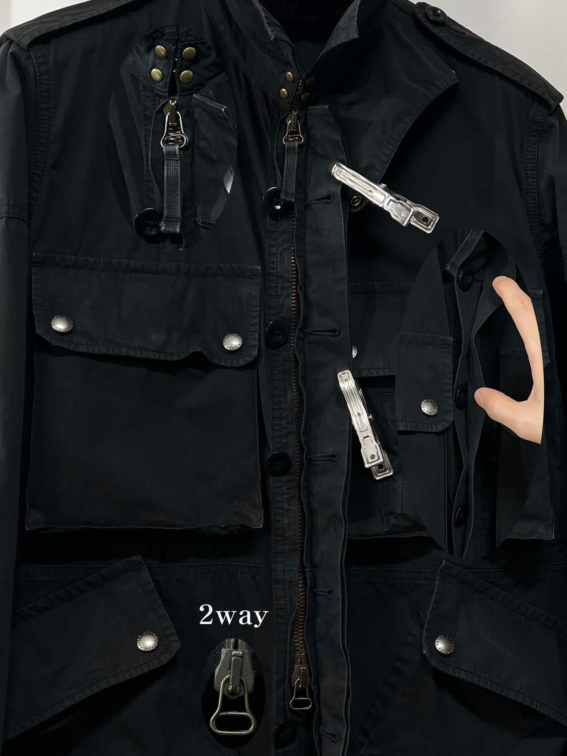 폴로 랄프로렌 블랙 가먼트다이 유틸리티 필드 자켓 상품이미지8