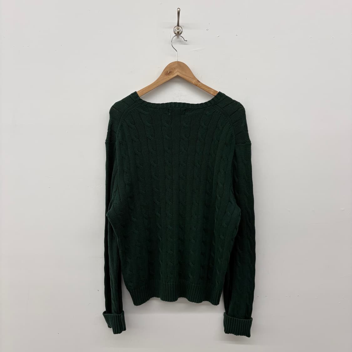 폴로 랄프로렌 케이블 니트 그린 여/L 상품이미지4