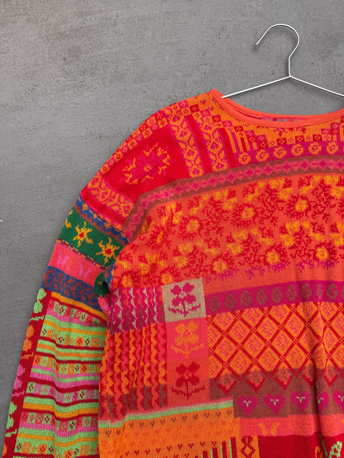 오일릴리 패턴 자카드 니트 상품이미지2