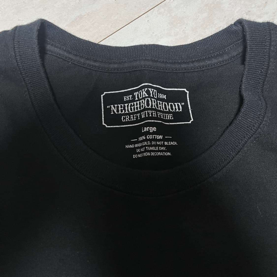 네이버후드 바쉴드 로고 롱슬리브 긴팔티 쭉티 L 상품이미지2