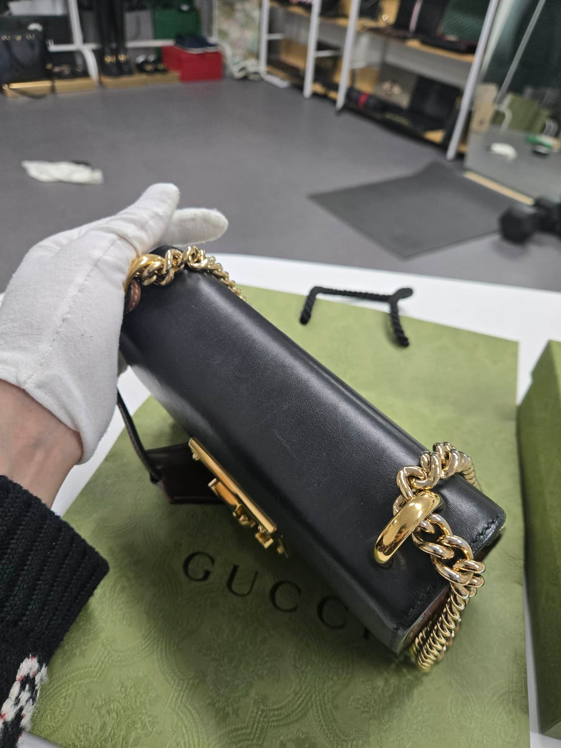 [A급컨디션] 구찌 패드락 체인 숄더백 상품이미지5