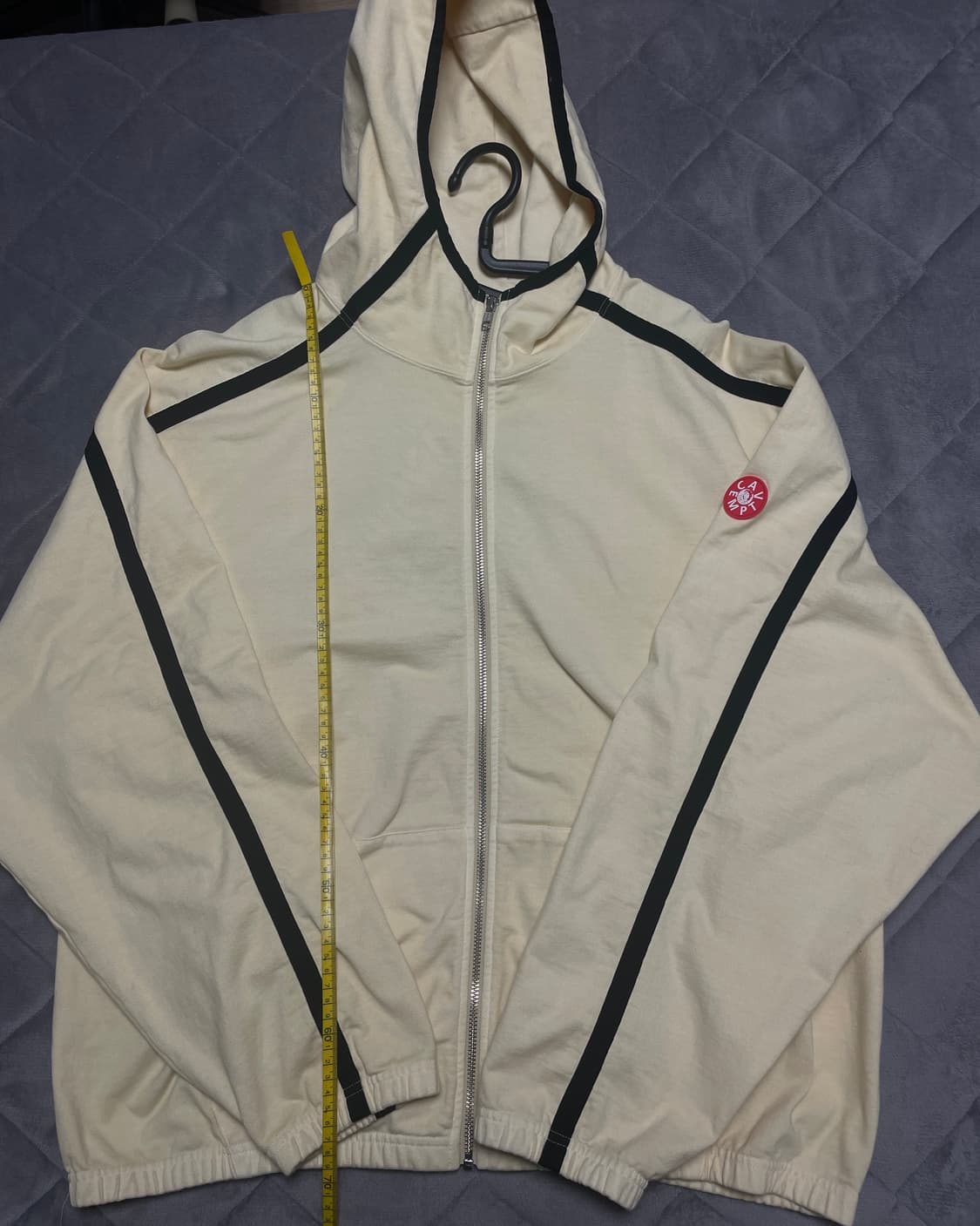 [XL]카브엠트 오버다이 테이프 라이트 집 후드 베이지 - 23FW 상품이미지3