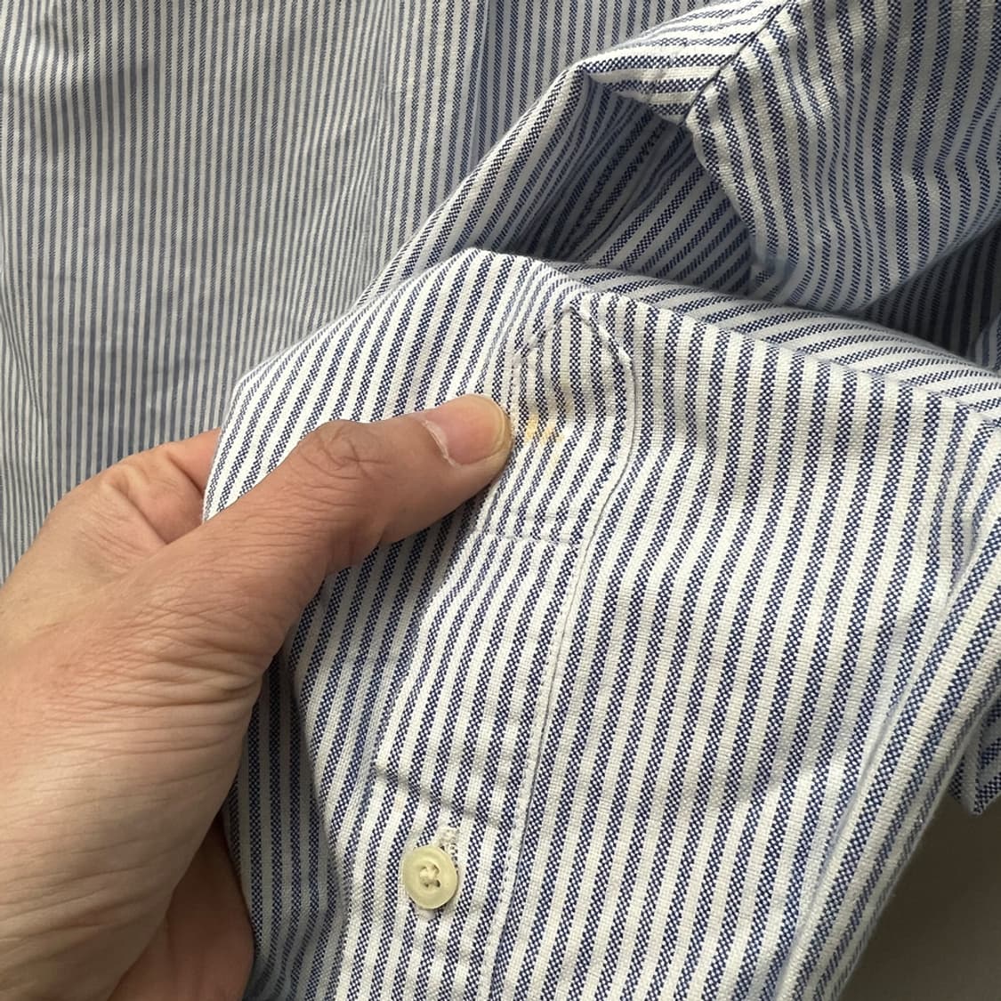 커버낫 C로고 오버핏 스트라이프 옥스포드 셔츠 S 상품이미지5