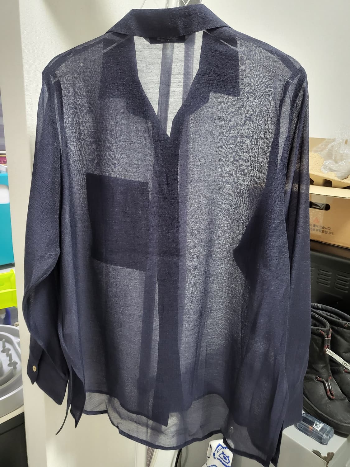 새제품초특가)최고급 텐셀 시스루 셔츠 ftee 새상품 상품이미지5