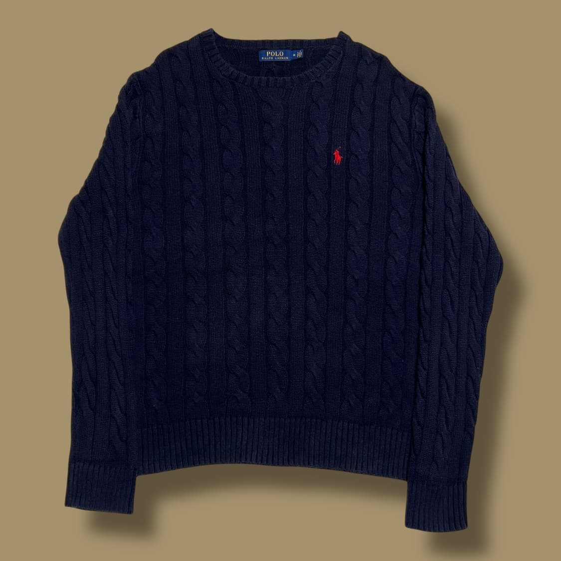 Polo Ralph Lauren 코튼 케이블 네이비 니트 상품이미지1