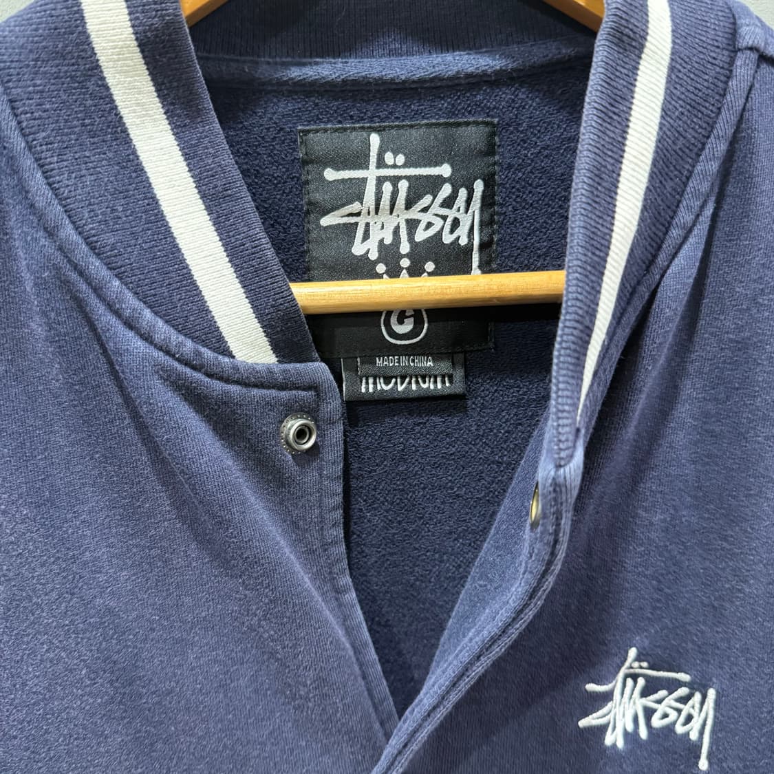 M 스투시 Stussy 00s 코튼 바시티 스타디움 점퍼 자켓 상품이미지3