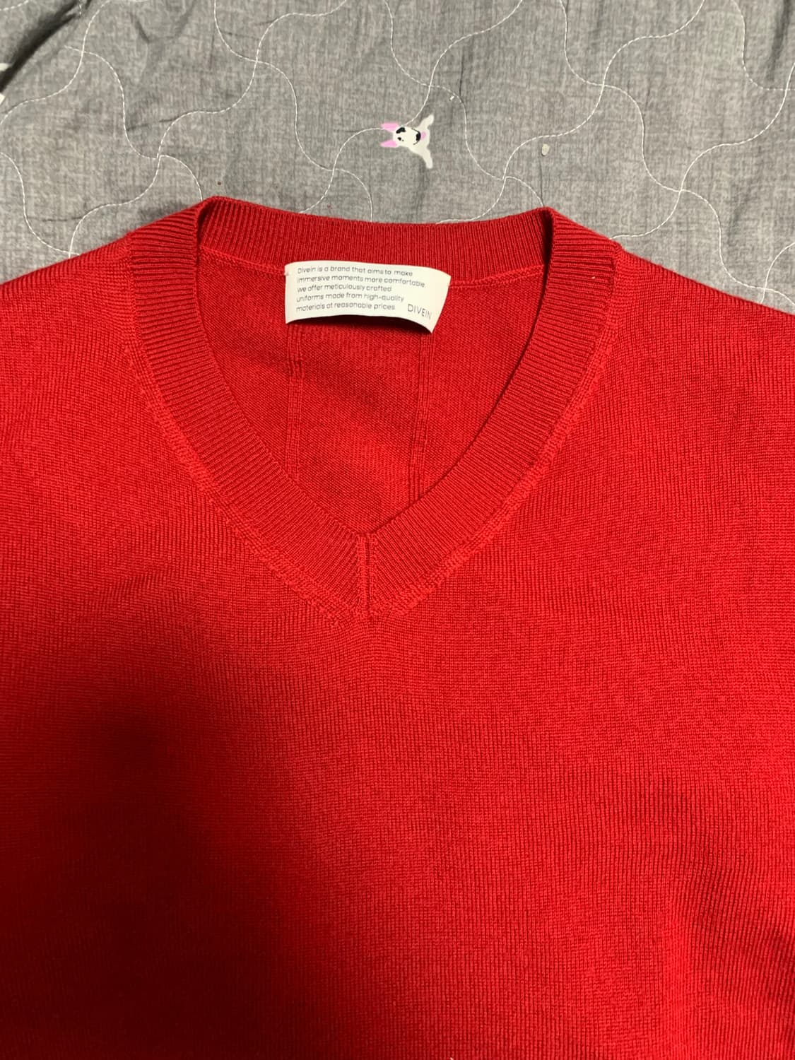 다이브인 크롭 브이넥 니트 1사이즈 상품이미지3