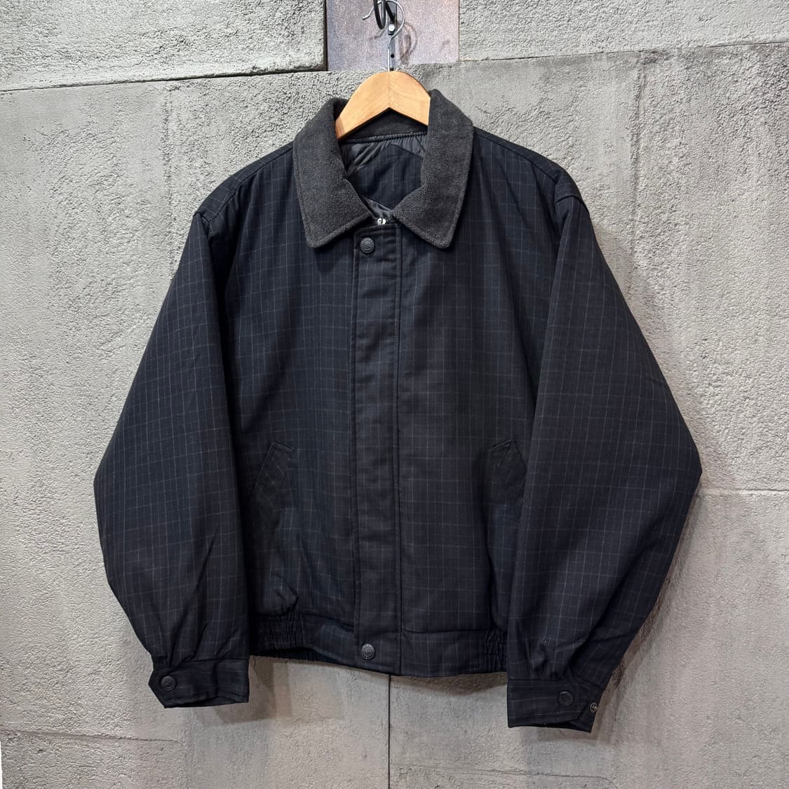 캐주얼 체크 블루종 자켓 (XL)   상품이미지1