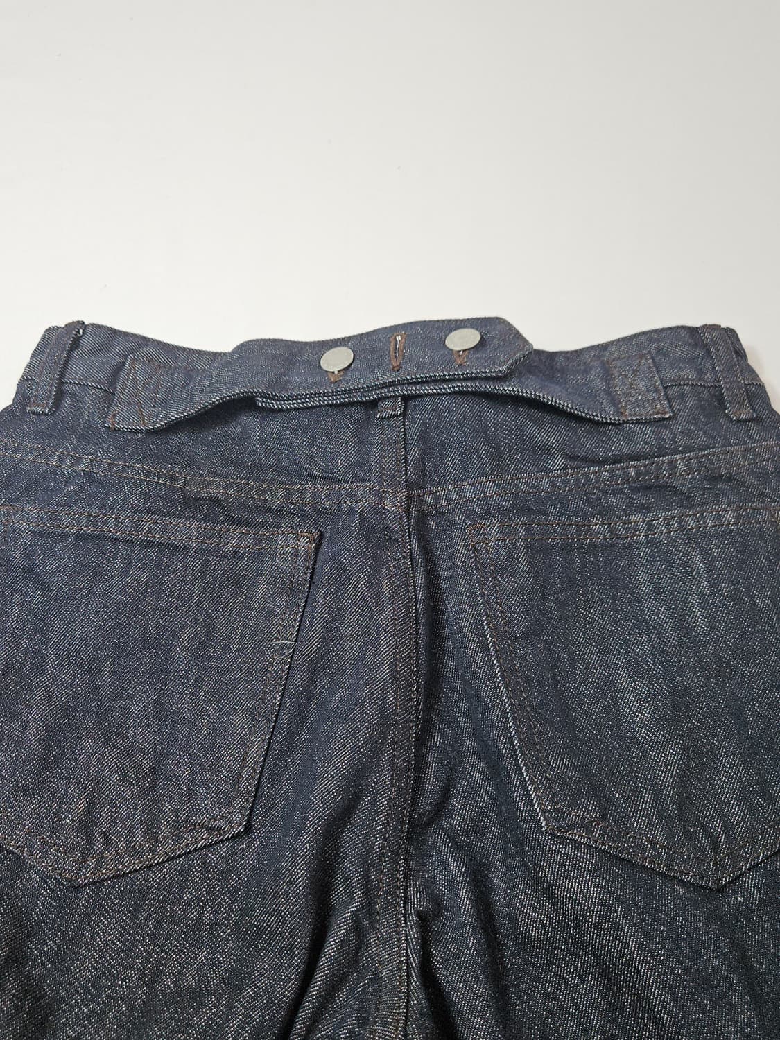 GBH 와이드 데님 인디고 생지 진 팬츠 벨트 S 상품이미지2