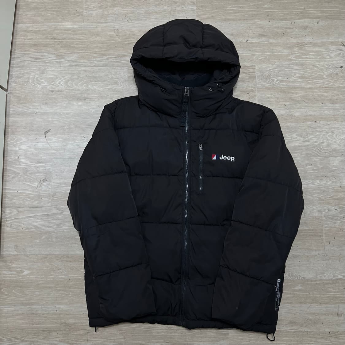 지프 Jeep 레터링 로고 후드 푸퍼패딩 점퍼 [블랙] L/100 상품이미지1
