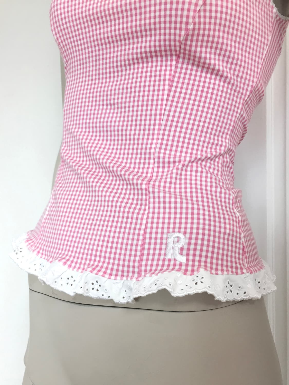 Coquette baby Corsage Check Top 상품이미지8