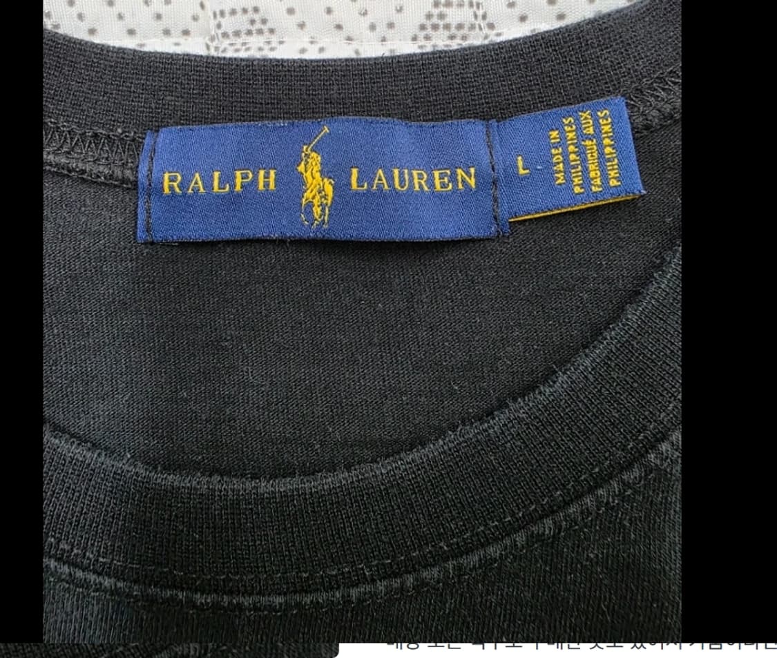 폴로 랄프로렌 블랙 긴팔티 L 상품이미지4