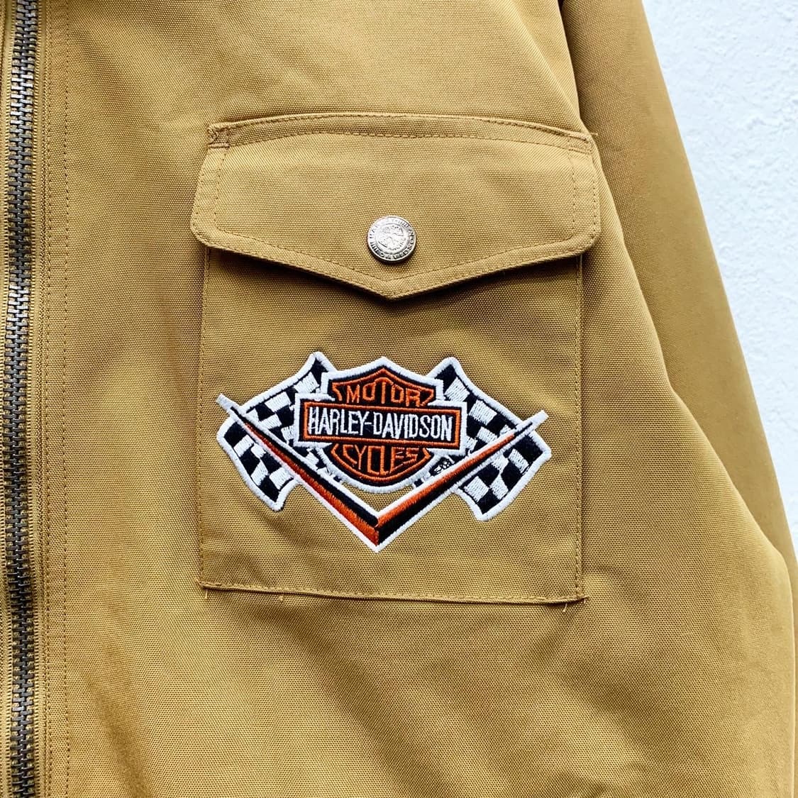 할리데이비슨 베이지 와펜 피그 자켓 상품이미지5