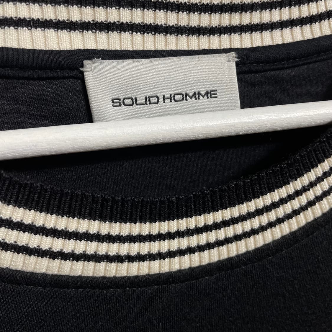 [2XL] 솔리드옴므 블랙 라인 포인트 맨투맨 상품이미지2