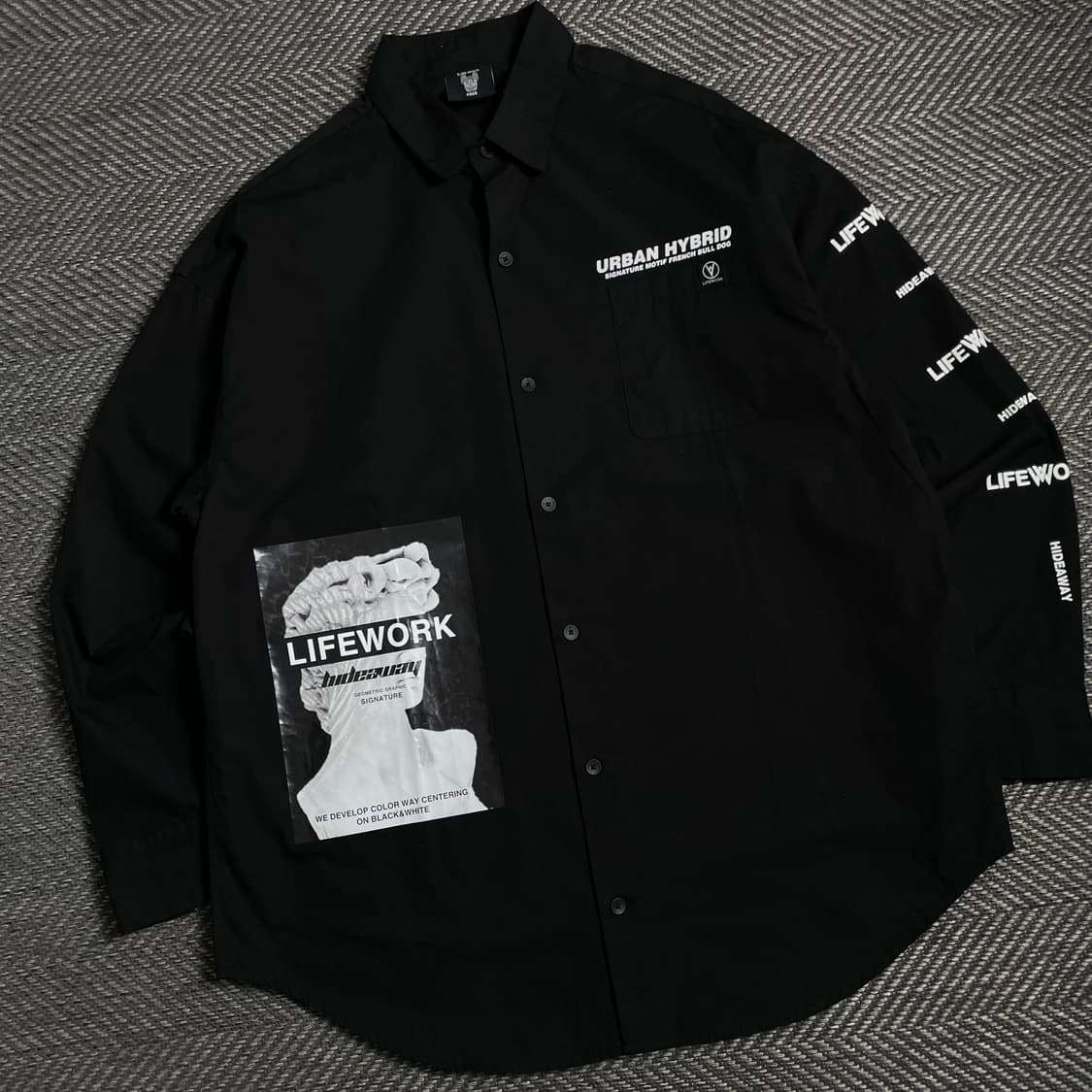 라이프워크 빅로고 프린팅 박시핏 셔츠y 3989 상품이미지1