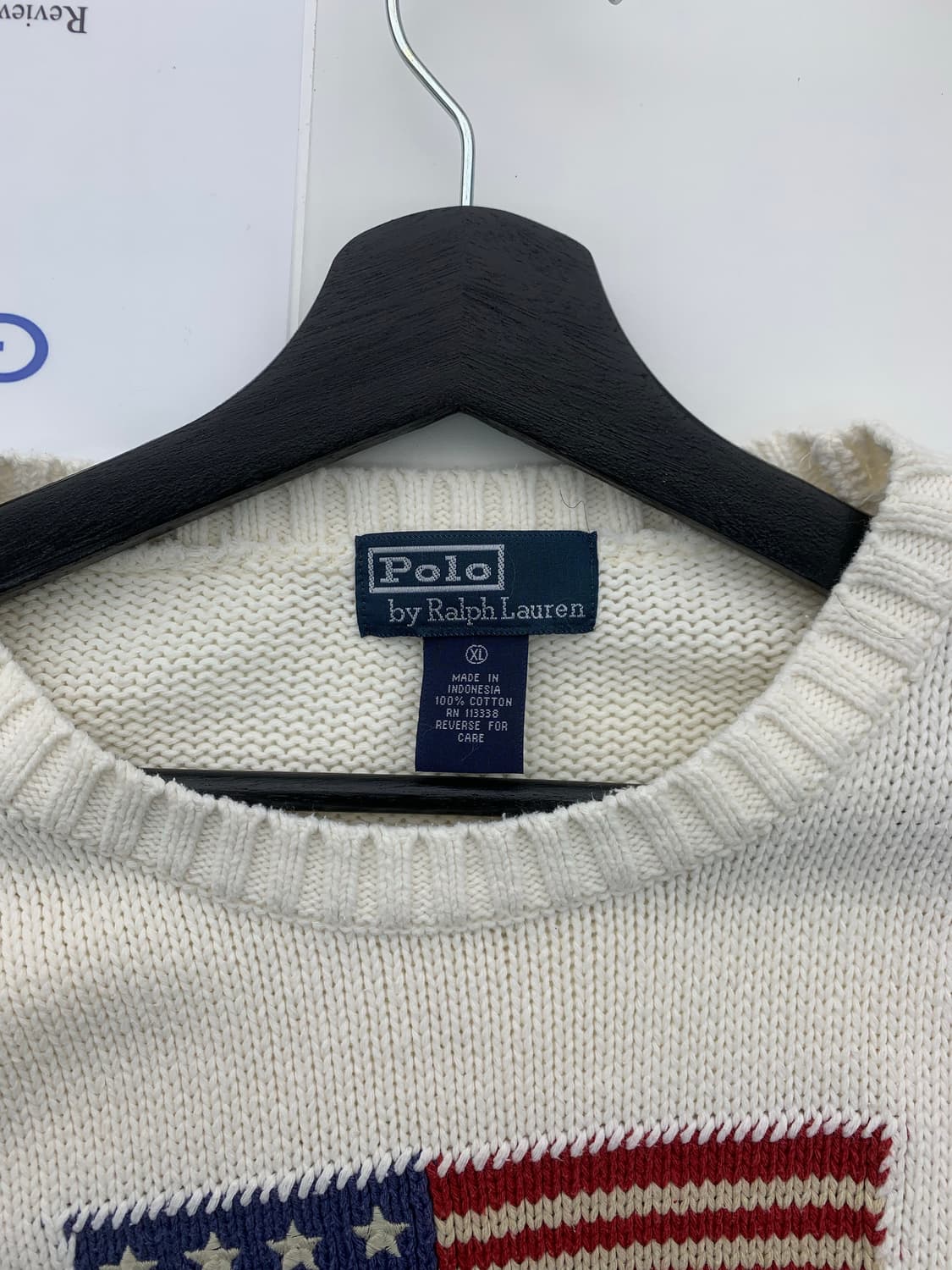 폴로 랄프로렌 화이트 USA 성조기 니트 상품이미지8