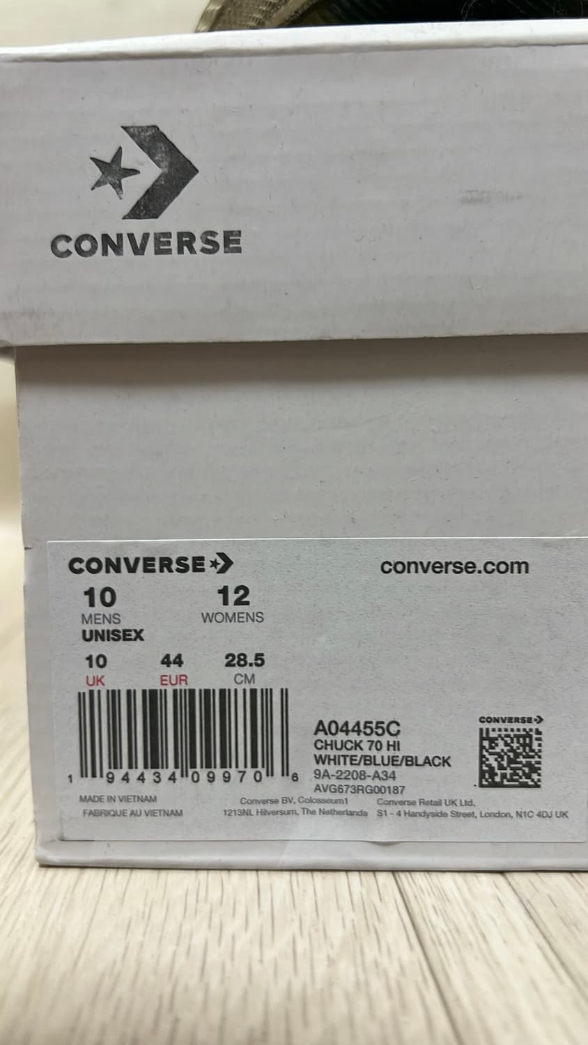 아더에러X컨버스 척 70 하이 화이트 285판매합니다! 상품이미지2