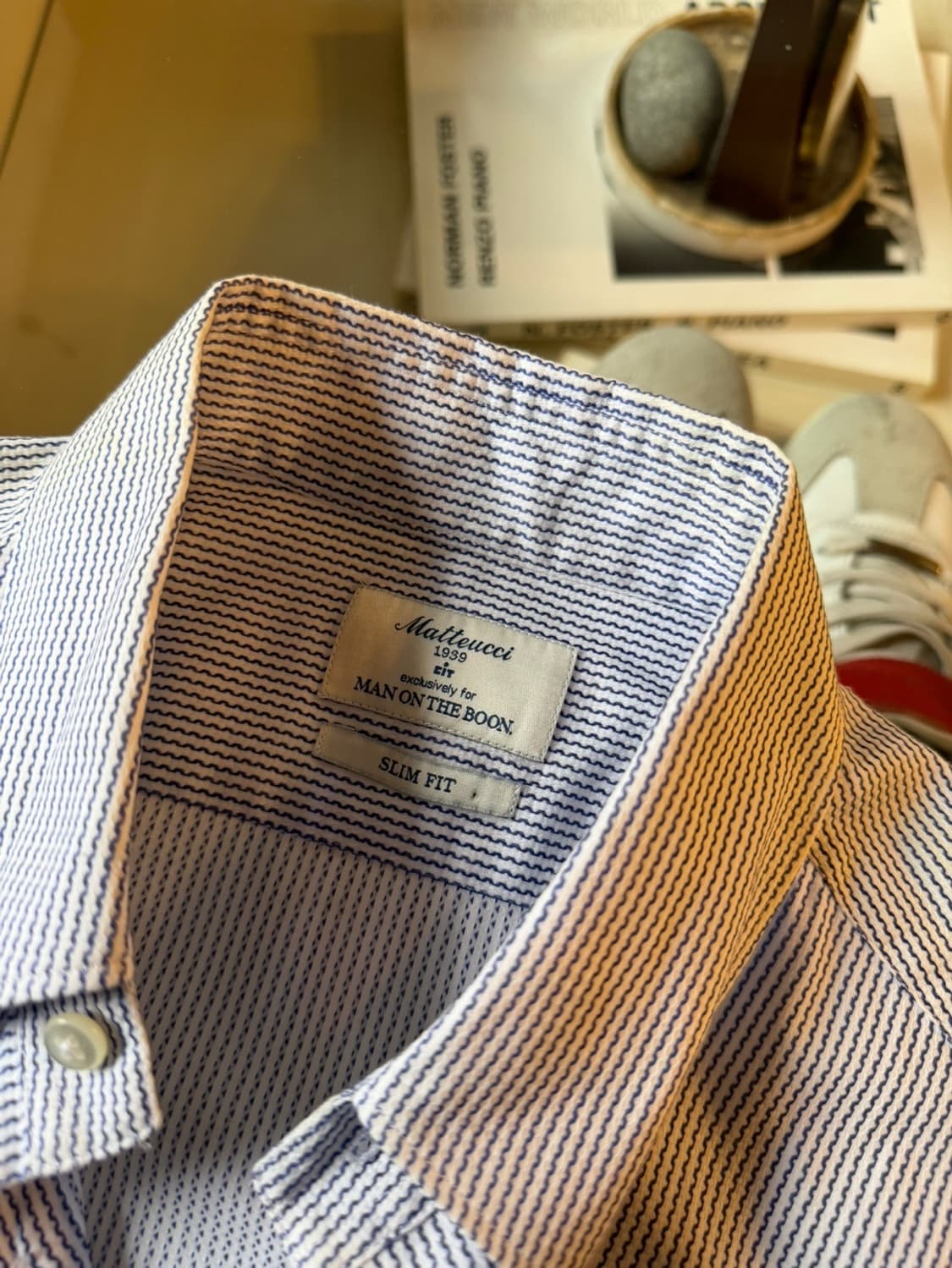 마테우치 X 맨온더분 버튼다운 셔츠 100 상품이미지10