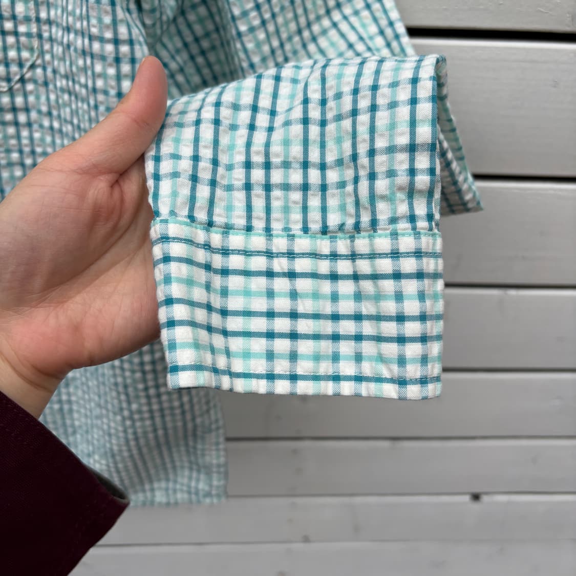 L.L.bean 엘엘빈 시어서커 체크 셔츠 상품이미지6