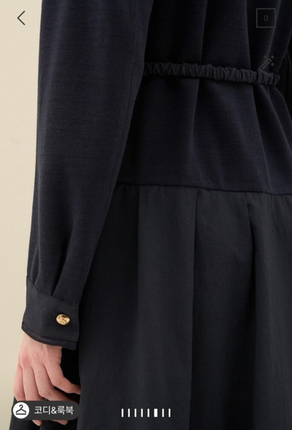 SJSJ 벨티드 세일러 셔링 원피스 55사이즈 상품이미지5