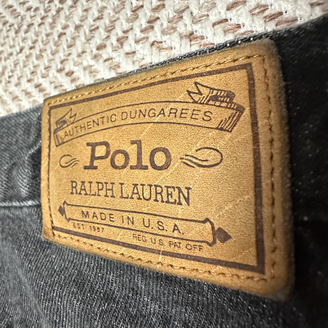 POLO RALPH LAUREN usa made black denim 상품이미지3