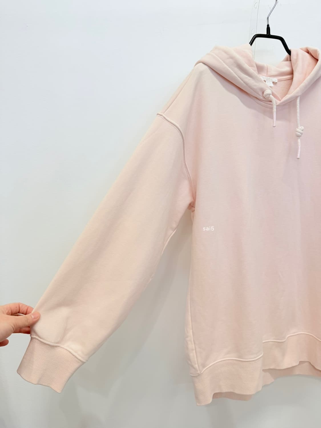 COS 연핑크색 후드티   상품이미지3