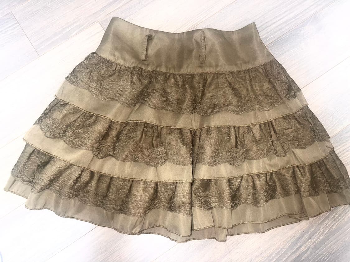 vintage brown lace skirt 상품이미지1